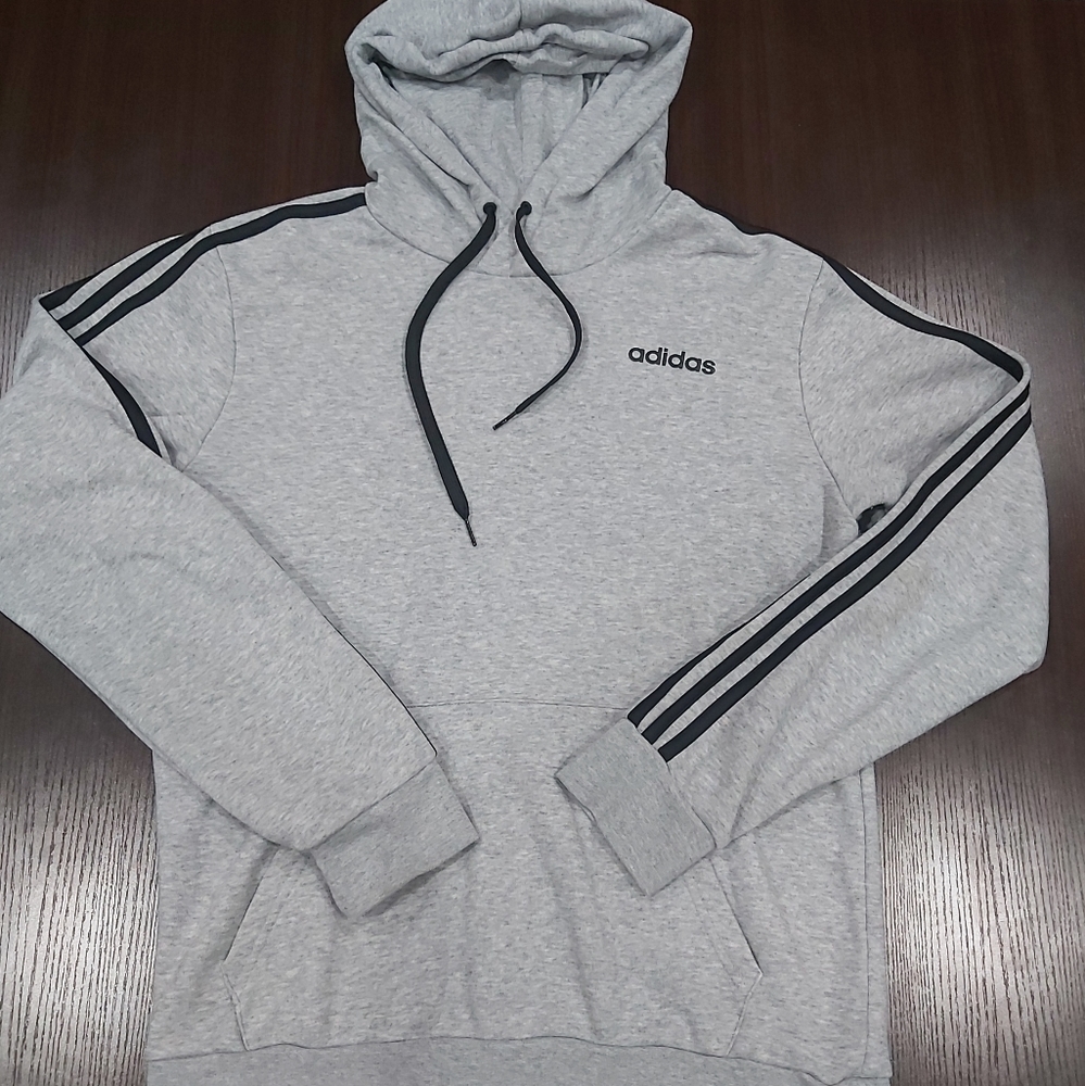 Adidas - 3 Stripes Hoodie Sweatshirt with no flaws or stains. Mens Medium